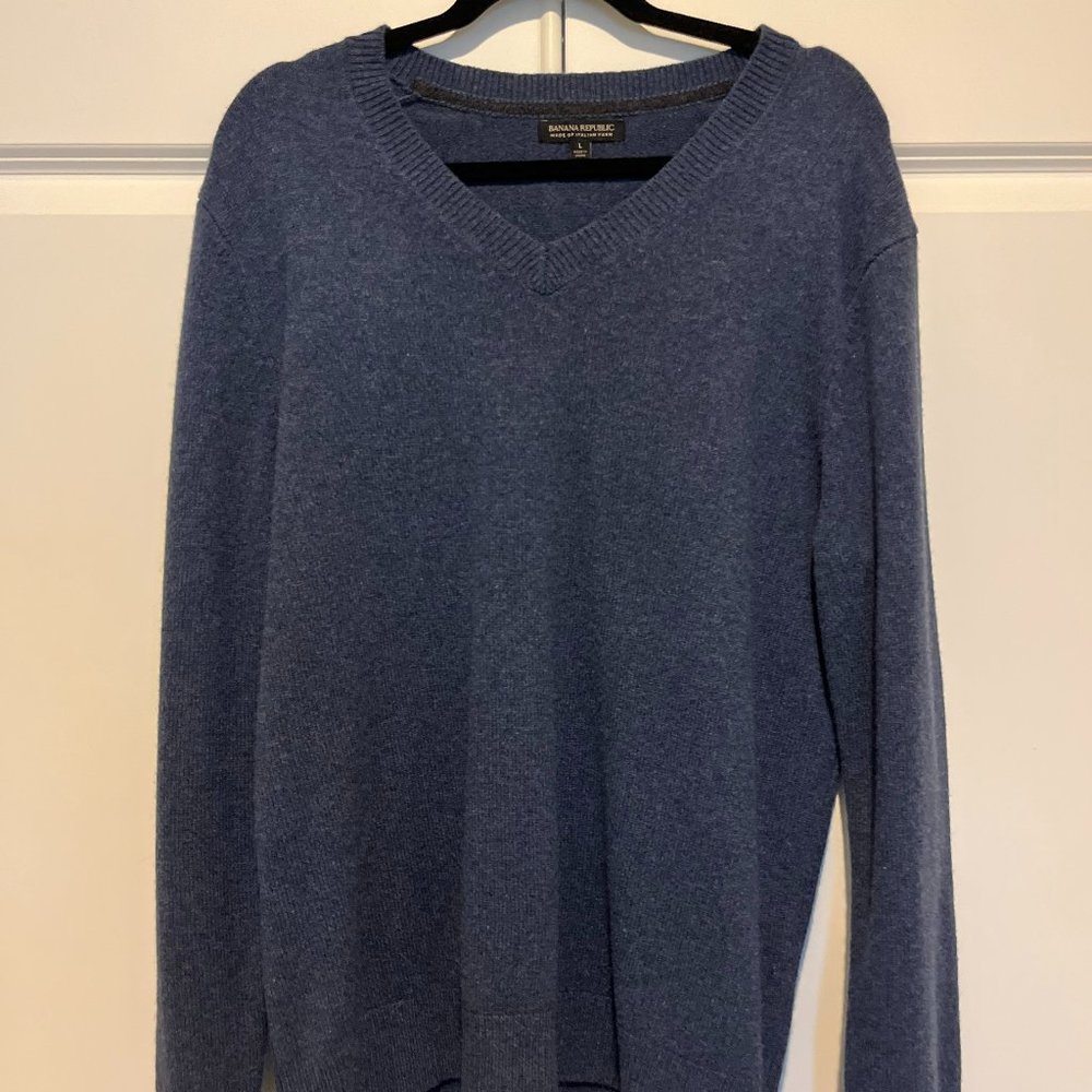Banana Republic Mens Blue Sweater, size L